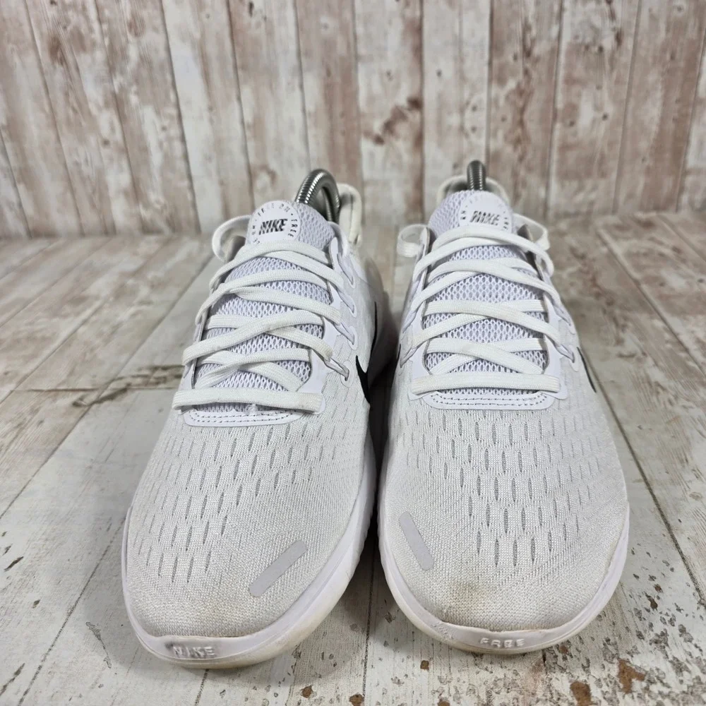 Nike Free RN 2018 Womens Running Shoes White Black 942837-100 Size 9